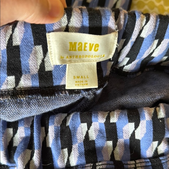 Maeve Lavender & Black stretch pull on pants with side stripe. Size S. - Picture 4 of 6